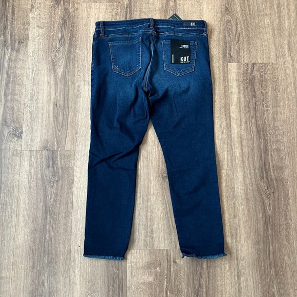 NEW Kut Connie Ankle Skinny Jeans Raw Hem Sz 12P - Picture 10 of 12